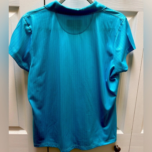 Tournament Collection pickle,golf,tennis agua patterned shirt. Size L - Picture 3 of 6